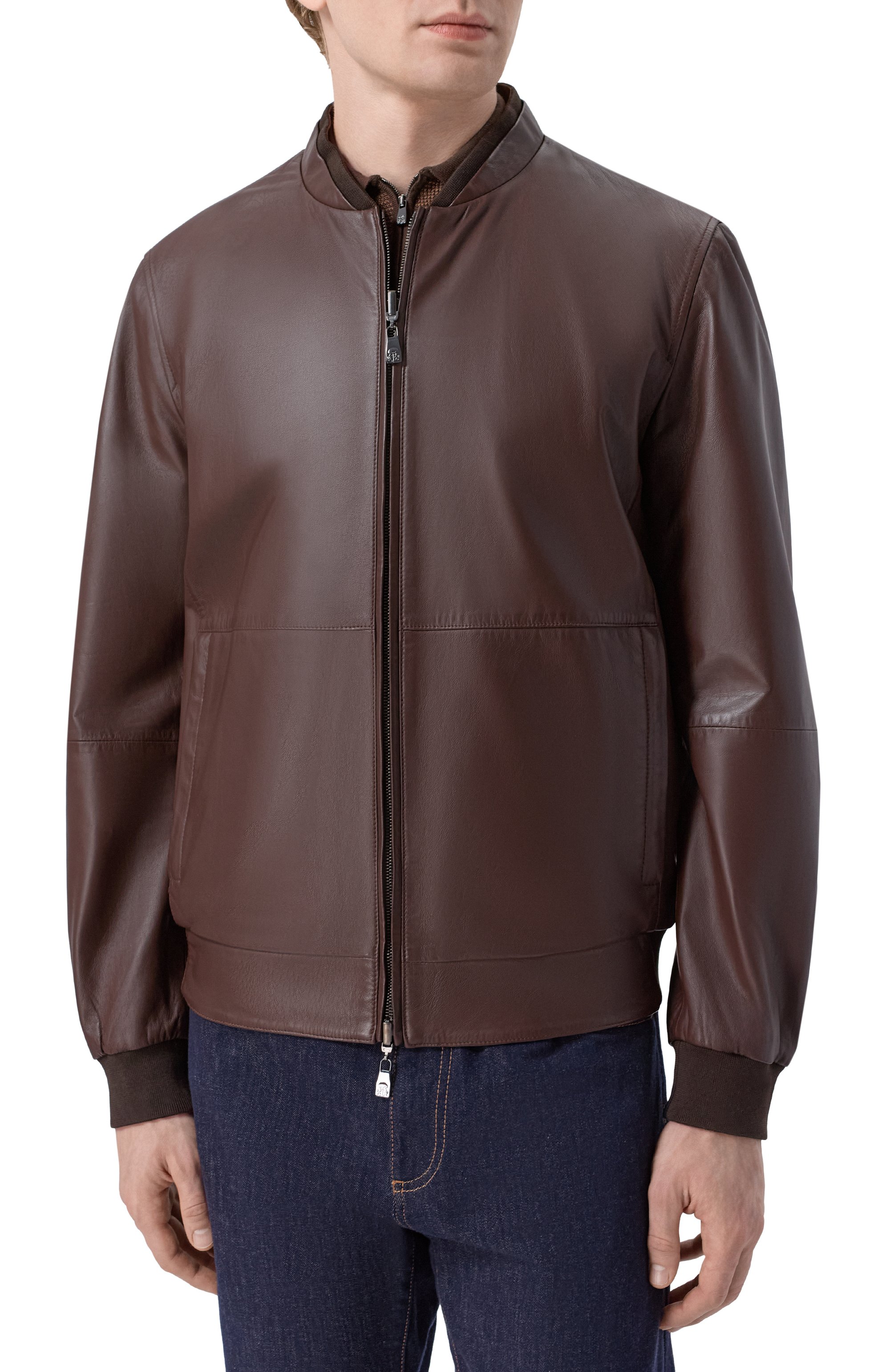 Двусторонний кожаный бомбер CORNELIANI, арт. 27L5W3/2720175, фото 3