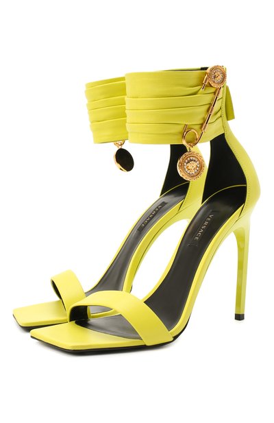 Кожаные босоножки safety pin VERSACE, арт. DST429P/DNA5, фото 1