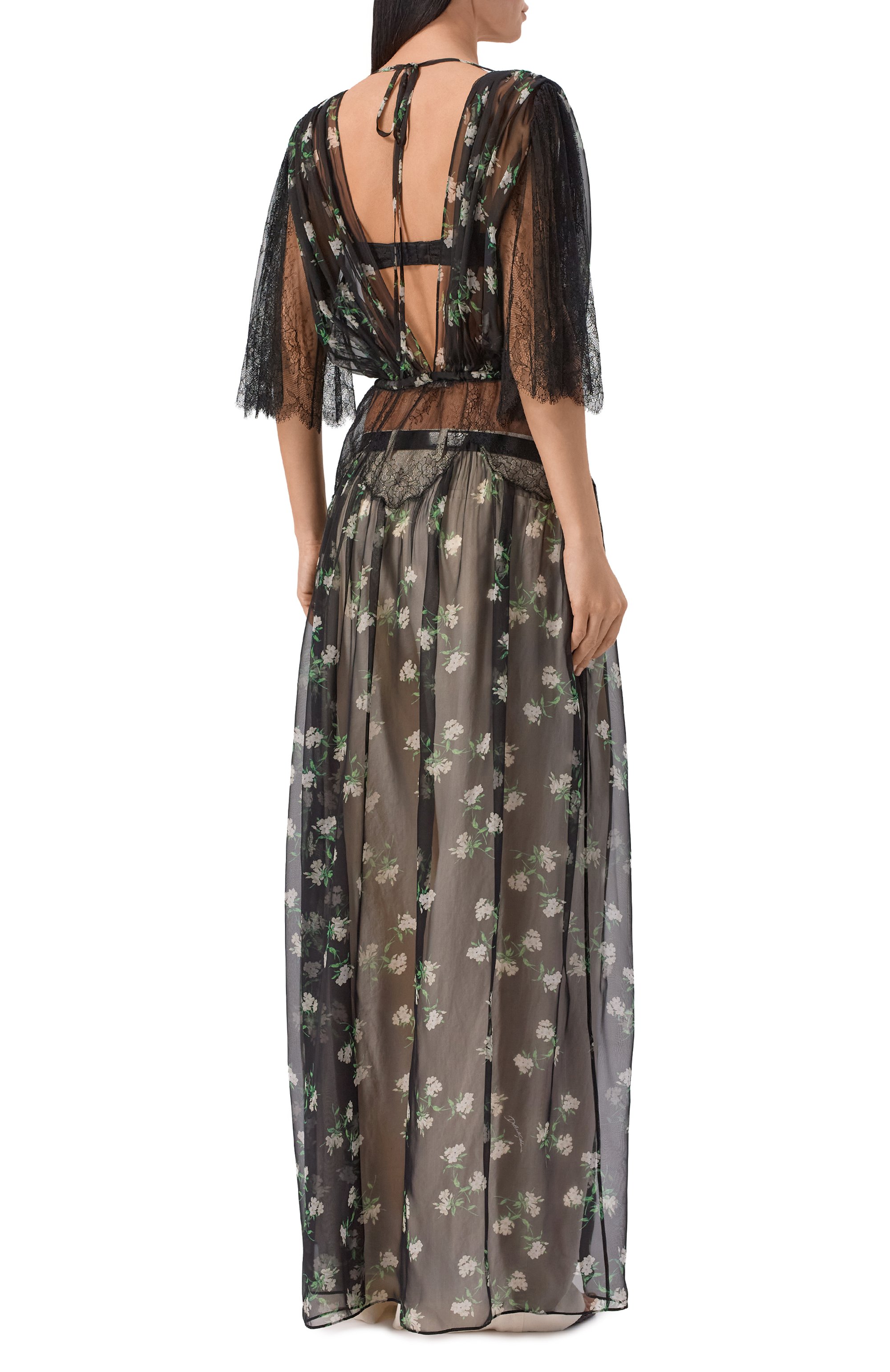 Платье из шелка и вискозы DOLCE & GABBANA черного цвета по цене 521500 руб., арт. F624HT/IS12X, фото 3 Платье из шелка и вискозы DOLCE & GABBANA, арт. F624HT/IS12X, фото 3