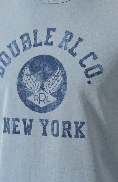 Хлопковая футболка с принтом RRL, арт. 782704107, фото 5