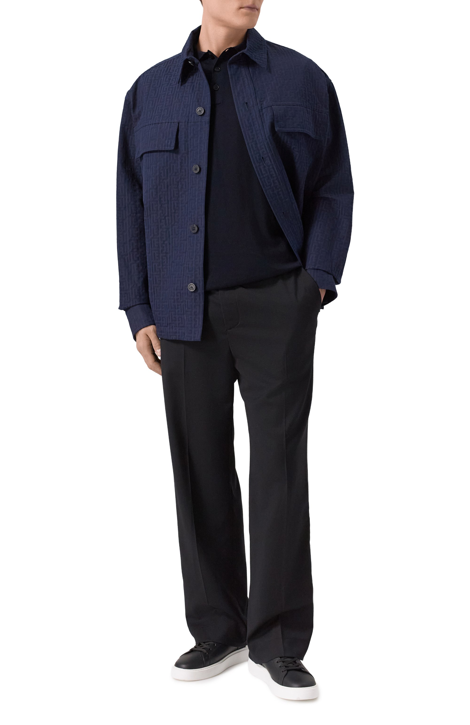 Поло из шелка и хлопка BALMAIN, арт. GH1GB044/KJ53, фото 2