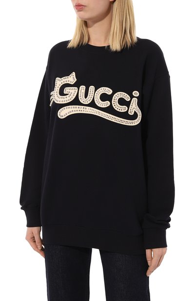 Хлопковый свитшот GUCCI, арт. 617964 XJDDK, фото 3