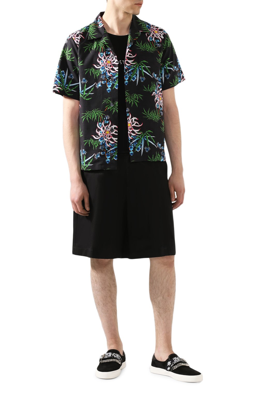 Рубашка из смеси хлопка и льна KENZO черного цвета по цене 24250 руб., арт. FA55CH5291LI, фото 2 Рубашка из смеси хлопка и льна KENZO, арт. FA55CH5291LI, фото 2