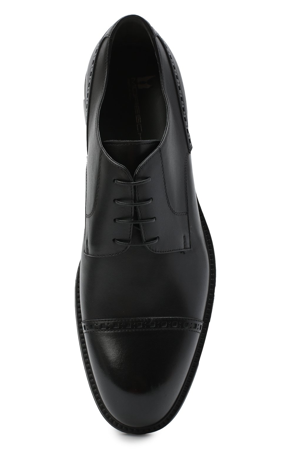 Кожаные дерби MORESCHI черного цвета по цене 52900 руб., арт. 43560/SD/B0RG0GNA/F.NAPPA, фото 5 Кожаные дерби MORESCHI, арт. 43560/SD/B0RG0GNA/F.NAPPA, фото 5