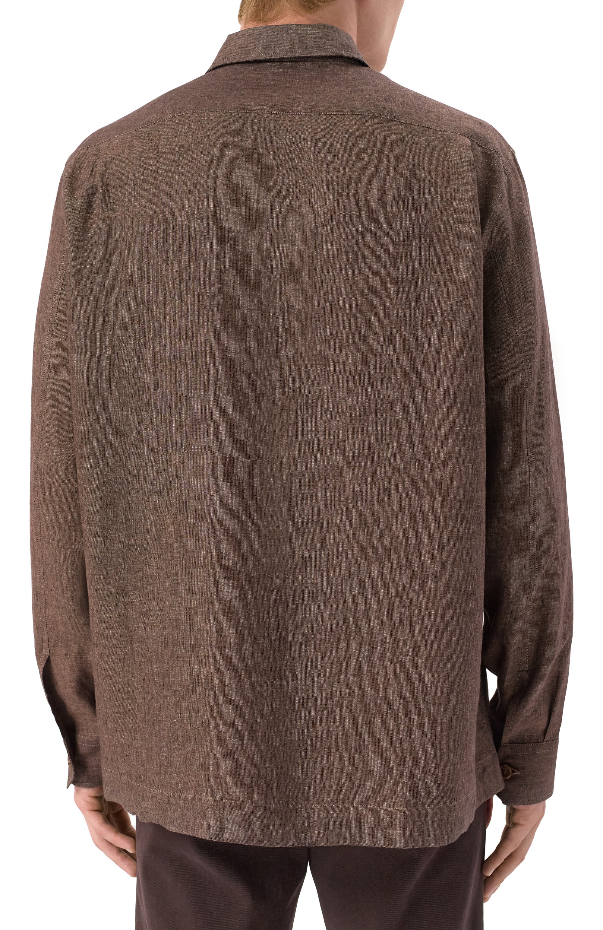 Льняная рубашка BRUNELLO CUCINELLI, арт. MM6950648, фото 4