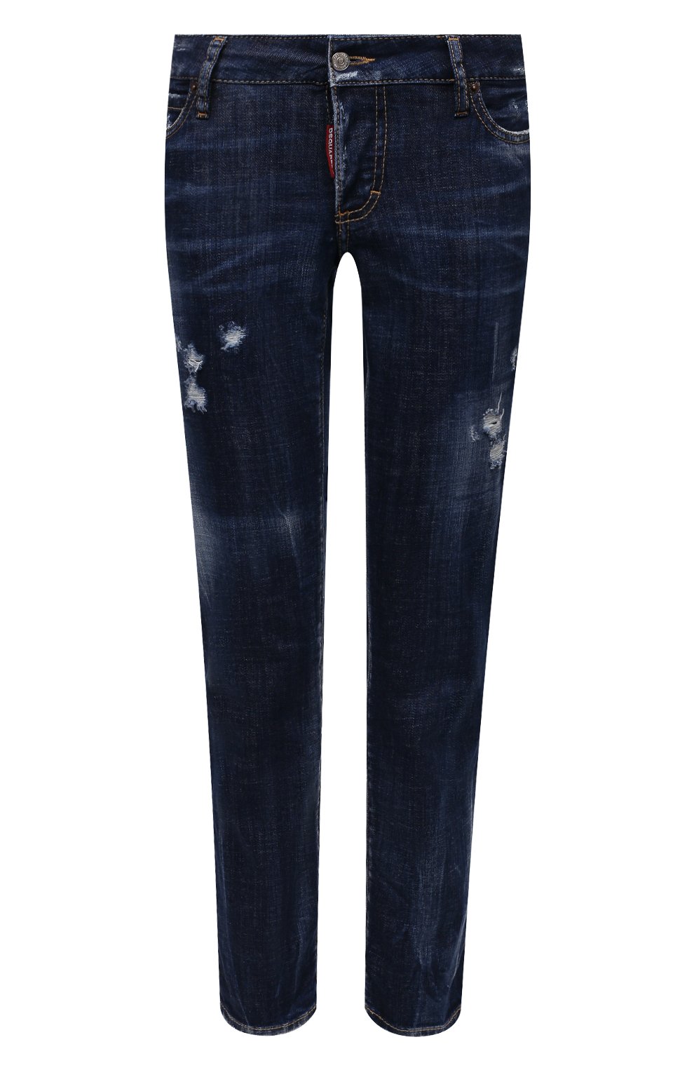 Джинсы DSQUARED2 темно-синего цвета по цене 57000 руб., арт. S72LB0468/S30342, фото 1 Джинсы DSQUARED2, арт. S72LB0468/S30342, фото 1