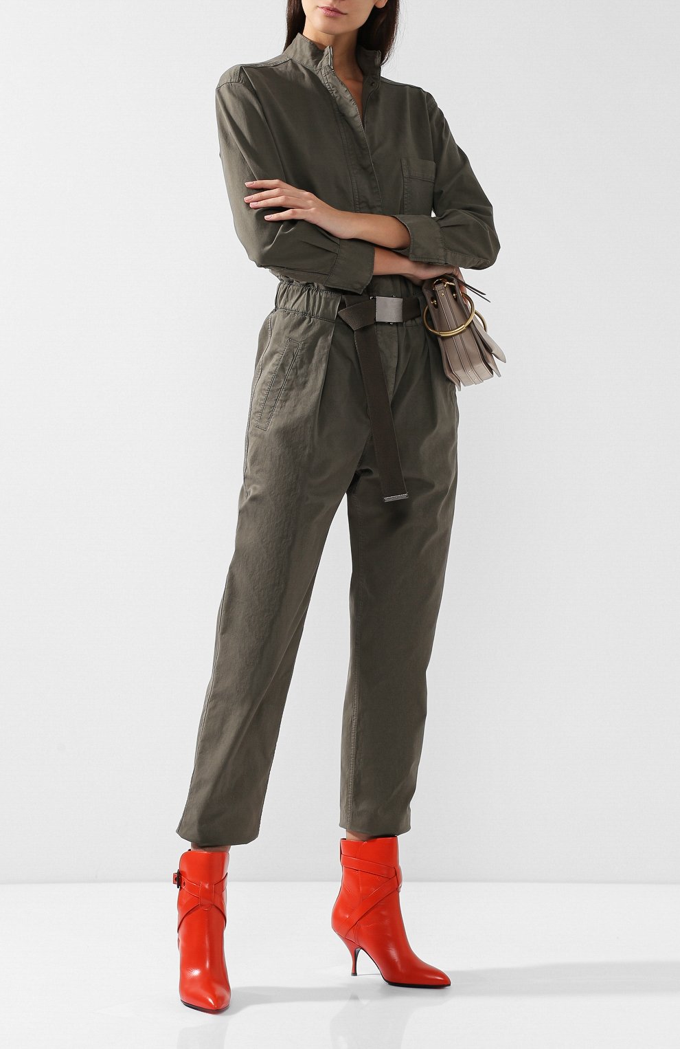 Кожаные ботильоны на фигурном каблуке BOTTEGA VENETA, арт. 533047/VX190, фото 2