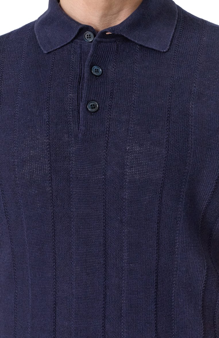 Поло изо льна и хлопка BRUNELLO CUCINELLI, арт. M2L707815, фото 1