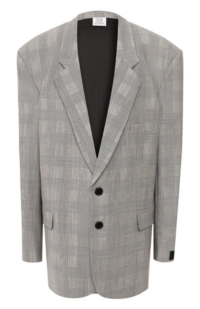 Женский шерстяной жакет VETEMENTS, арт. SS20JA106 1201/W/GREY CHECK
