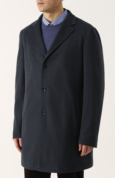 Однобортное пальто из шерсти викуньи с меховой подкладкой LORO PIANA, арт. FAG4531, фото 3