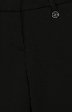Детские брюки LANVIN черного цвета, арт. 4L6600/LC220/10-14 | Фото 3 (Статус проверки: Проверена категория; Материал внешний: Вискоза, Синтетический материал; Девочки Кросс-КТ: Брюки-одежда; Материал сплава: Проставлено; Нос: Не проставлено; Ювелирные украшения: Назначено; Ростовка одежда: 10 - 11 лет | 140 - 146см)