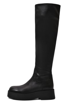 Женские кожаные сапоги PREMIATA черного цвета, арт. M6832/NAPPA/NAPPA STRETCH | Фото 4 (Высота голенища: Высокие; Материал сплава: Проставлено; Материал внутренний: Натуральная кожа; Драгоценные камни: Проставлено; Каблук высота: Низкий; Подошва: Платформа; Материал утеплителя: Без утеплителя; Каблук тип: Устойчивый; Материал внешний: Натуральная кожа)