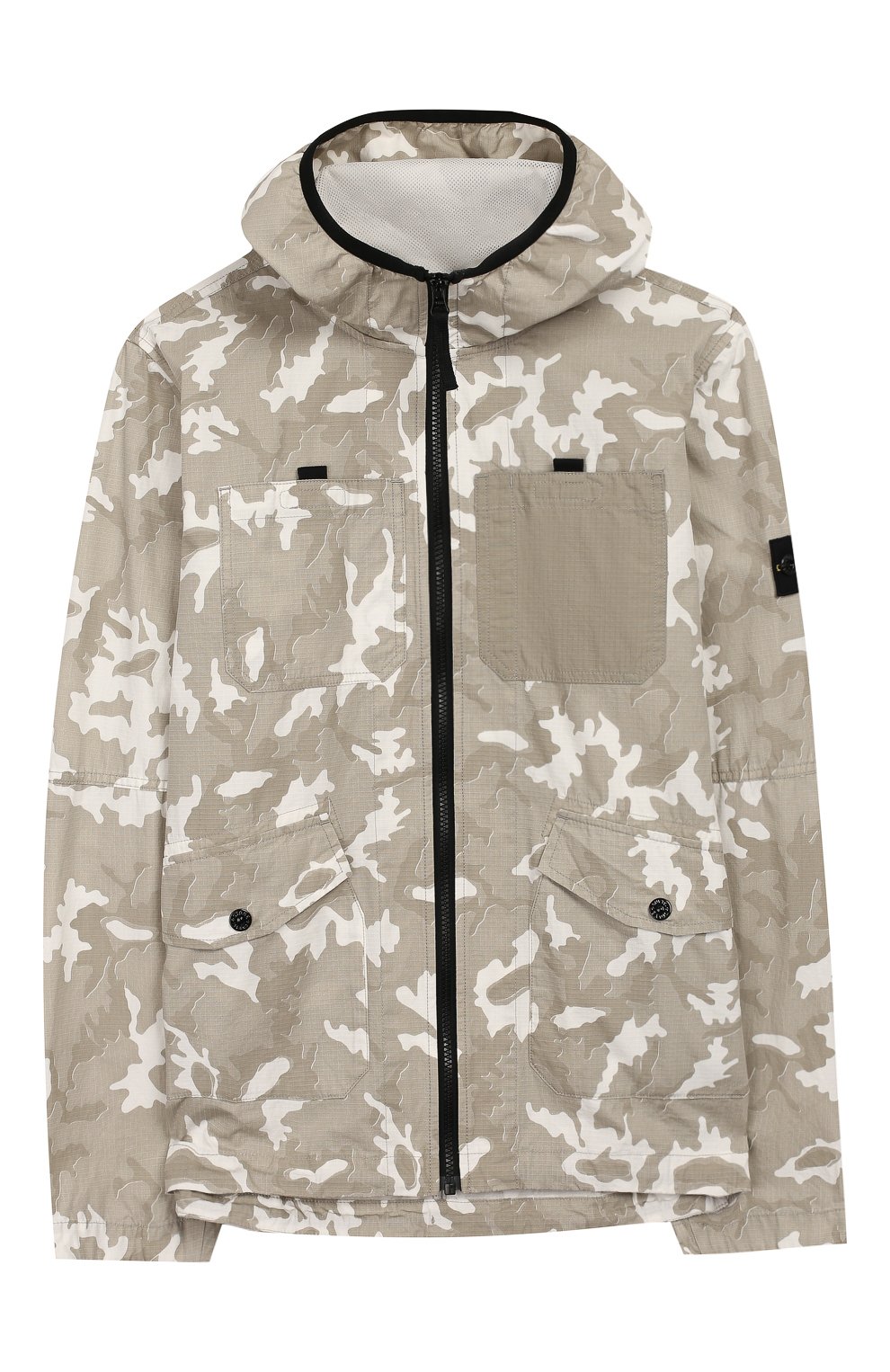 Ветровка с капюшоном STONE ISLAND хаки цвета по цене 62850 руб., арт. 721641337/14, фото 1 Ветровка с капюшоном STONE ISLAND, арт. 721641337/14, фото 1