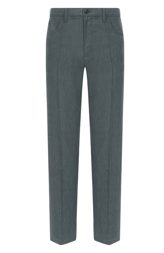 Брюки изо льна и шерсти Canali U7052/AE02571 Серый U7052/AE02571