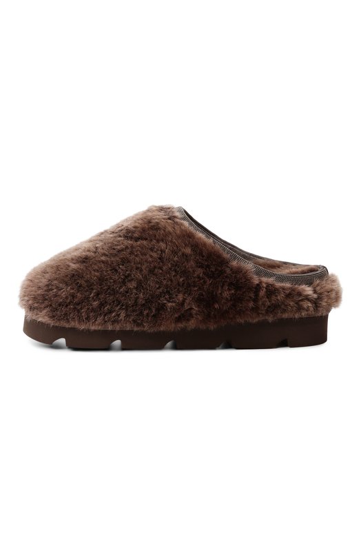 Меховые сабо Brunello Cucinelli MZVBG3083 Коричневый  MZVBG3083 Фото 4
