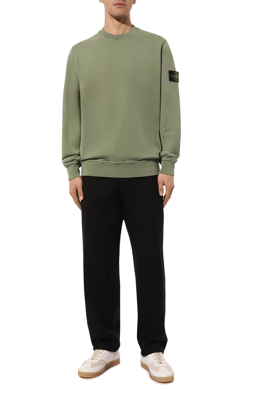 Хлопковый свитшот STONE ISLAND хаки цвета по цене 31950 руб., арт. 101563051, фото 2 Хлопковый свитшот STONE ISLAND, арт. 101563051, фото 2