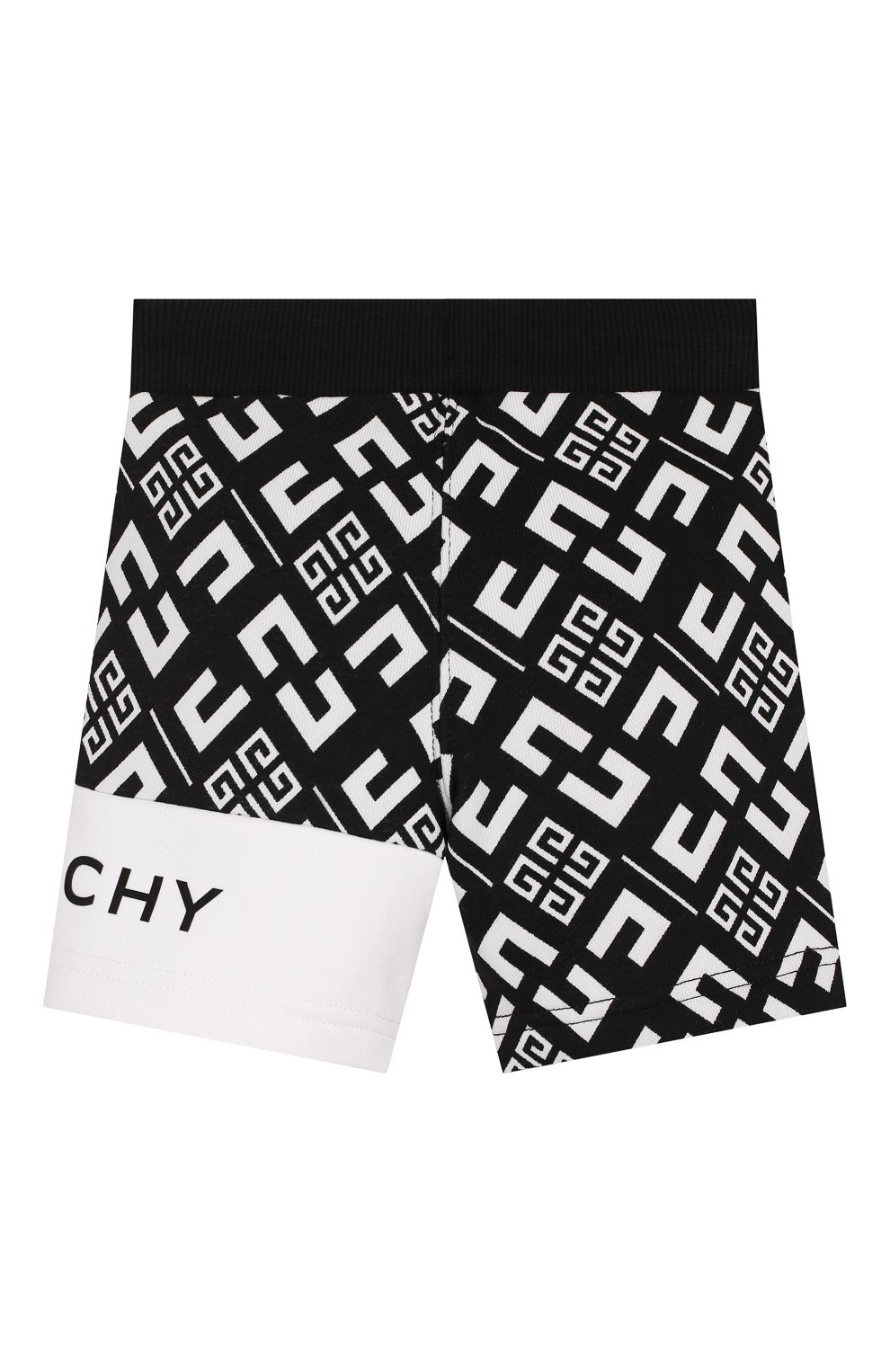 Хлопковые шорты GIVENCHY черно-белого цвета по цене 16250 руб., арт. H04070, фото 2 Хлопковые шорты GIVENCHY, арт. H04070, фото 2