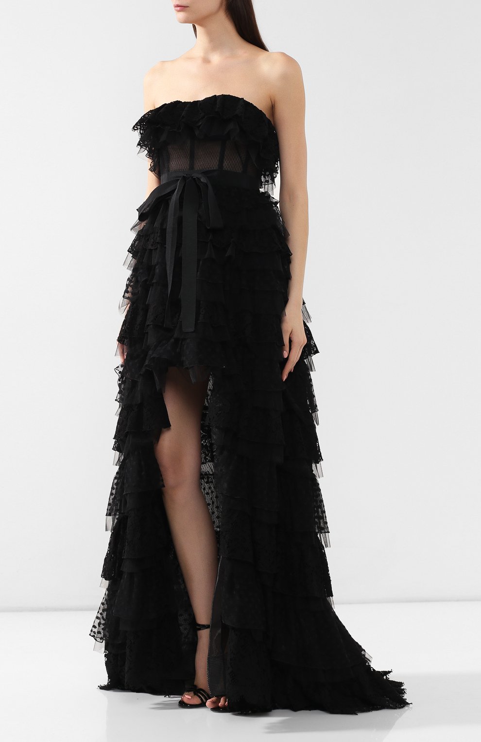 Платье из смеси хлопка и вискозы ZUHAIR MURAD черного цвета по цене 387500 руб., арт. DRS19041/LABL004, фото 3 Платье из смеси хлопка и вискозы ZUHAIR MURAD, арт. DRS19041/LABL004, фото 3