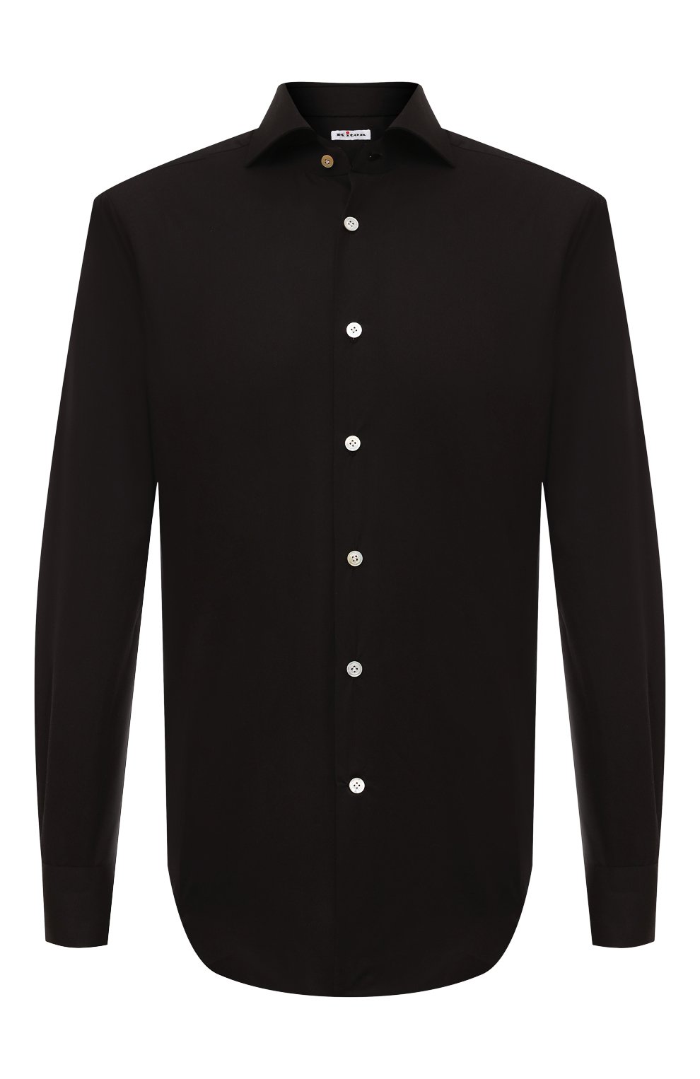 Хлопковая сорочка KITON черного цвета по цене 58950 руб., арт. UCCH08884, фото 1 Хлопковая сорочка KITON, арт. UCCH08884, фото 1
