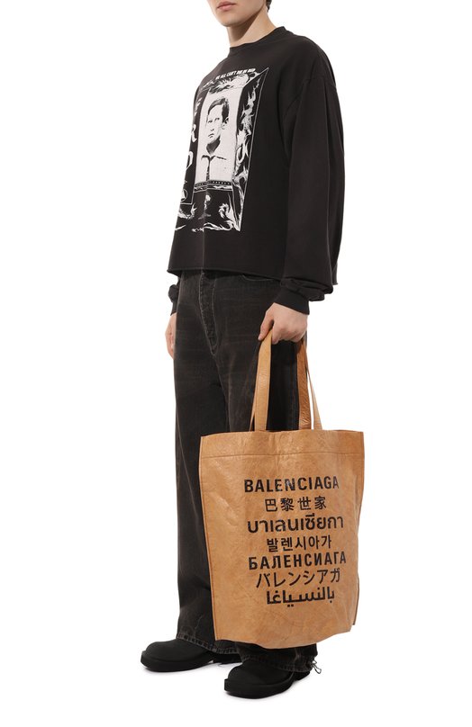 Сумка-тоут Shopping medium Balenciaga 508454/2KE13 Бежевый  508454/2KE13 Фото 7