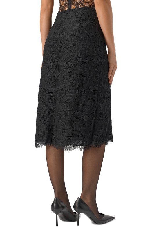 Юбка из шелка и хлопка Elie Saab SK219NF25/LA004 Чёрный  SK219NF25/LA004 Фото 4