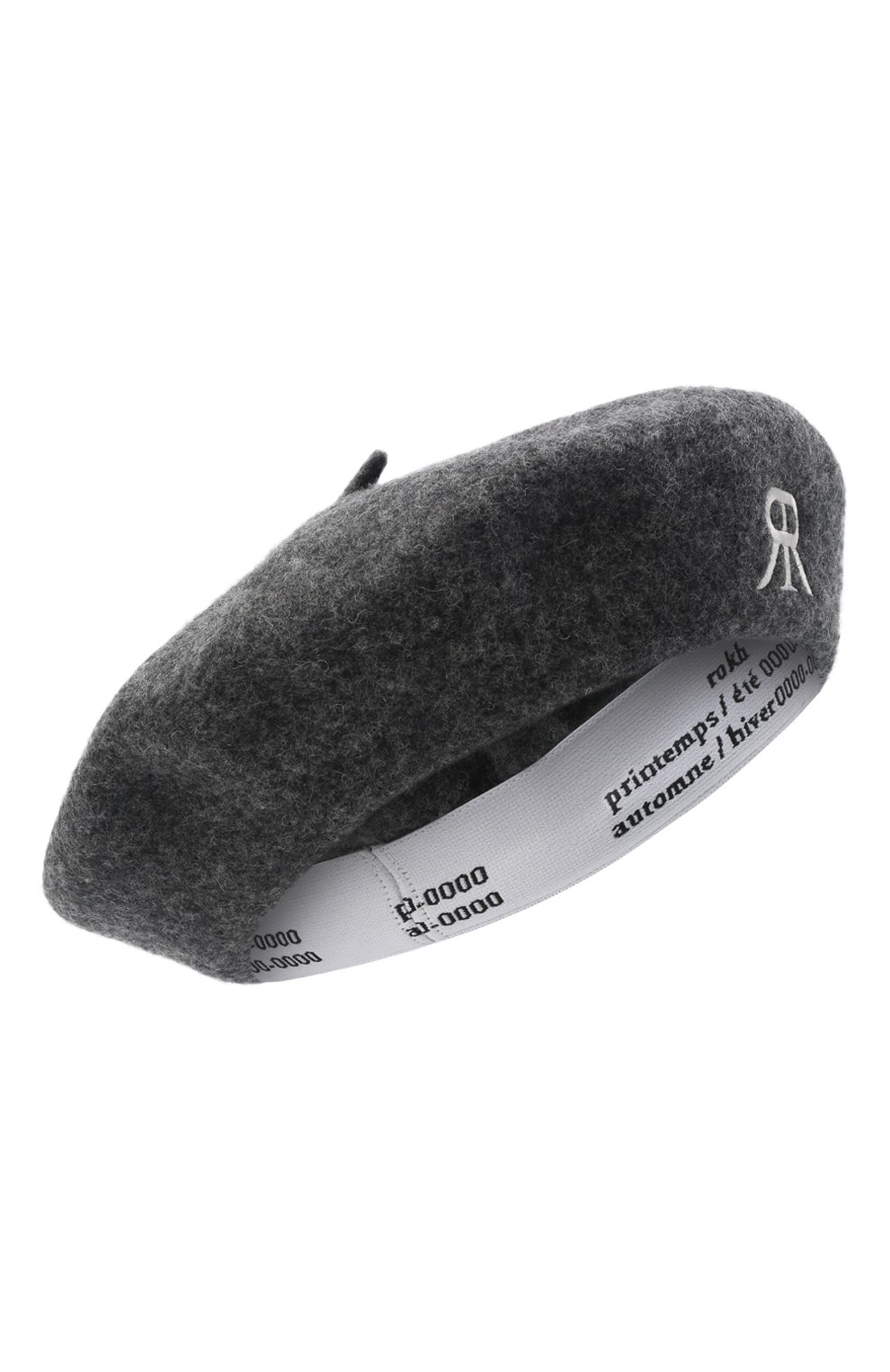 Шерстяной берет ROKH серого цвета по цене 42400 руб., арт. RA4CA11 WM, фото 1 Шерстяной берет ROKH, арт. RA4CA11 WM, фото 1