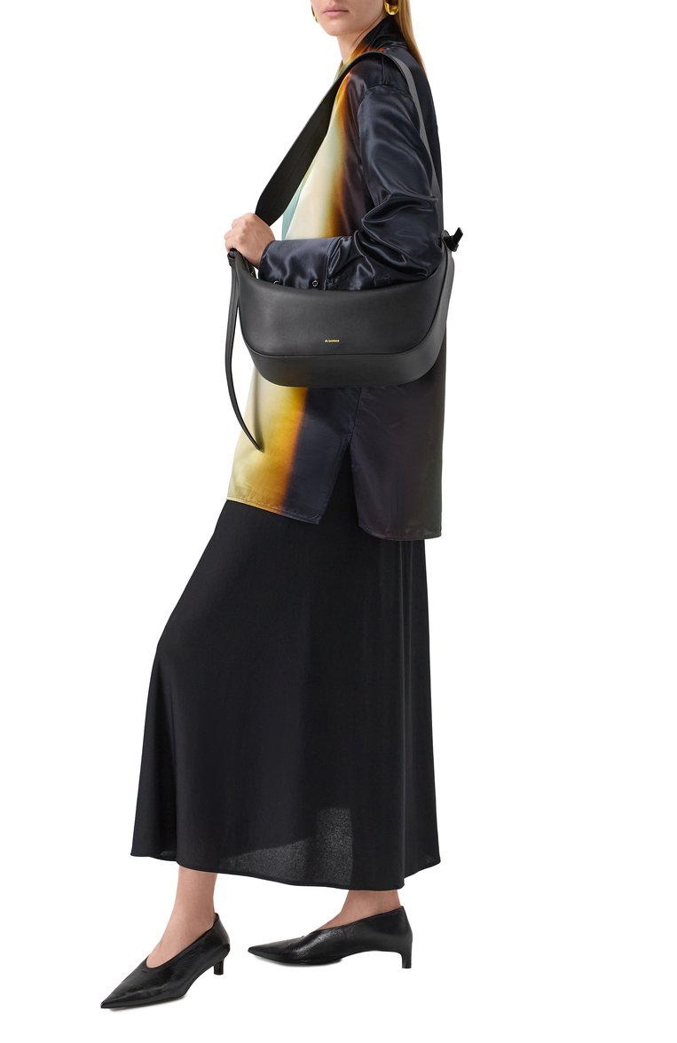 Женская сумка knot JIL SANDER черного цвета, арт. J07WG0094-P7185 | Фото 7 (Материал: Натуральная кожа; Размер: large)