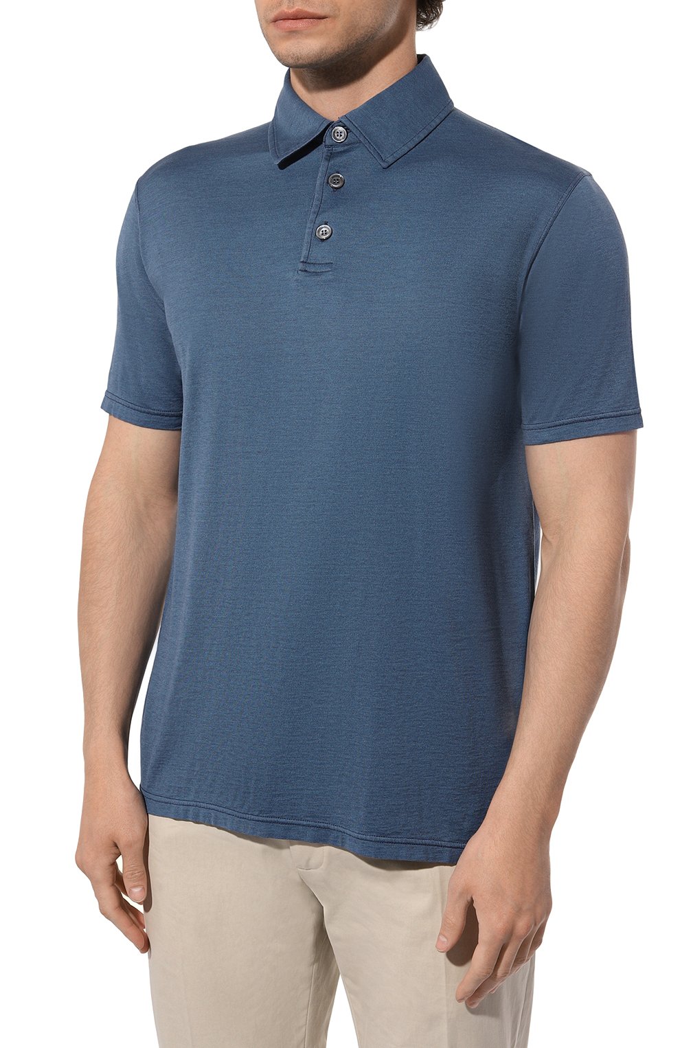 Поло из шелка и хлопка KITON, арт. UMK0356, фото 3
