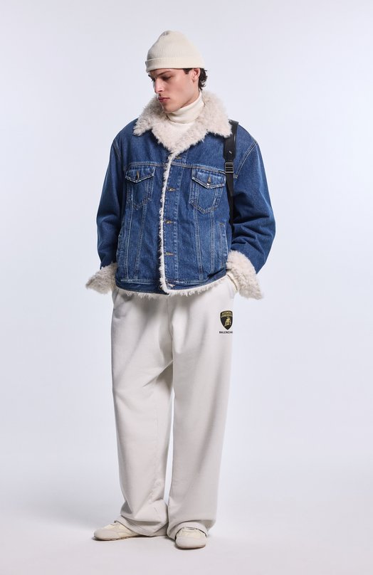 Хлопковые брюки Balenciaga x Automobili Lamborghini Balenciaga 826637/TSVR1 Белый  826637/TSVR1 Фото 6