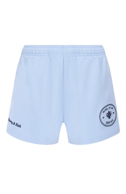 Женские хлопковые шорты sporty &amp; rich x hotel eden roc SPORTY AND RICH, арт. SH03760666BL90