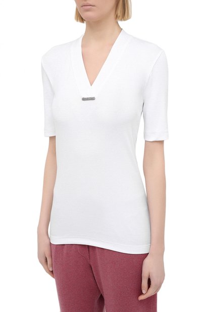 Хлопковая футболка BRUNELLO CUCINELLI, арт. M0TC8BJ422, фото 3