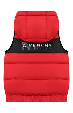 Детский жилет GIVENCHY красного цвета, арт. H26060 | Фото 2 (Материал внешний: Синтетический материал; Рукава: Без рукавов; Материал утеплителя: Пух и перо; Кросс-КТ: Демисезон; Мальчики Кросс-КТ: Верхняя одежда; Драгоценные камни: Проставлено; Материал сплава: Проставлено; Ростовка одежда: 10 - 11 лет | 140 - 146см, 12 лет | 152 см, 4 года | 104 см, 5 лет | 110 см, 6 лет | 116 см, 8 лет | 128 см)