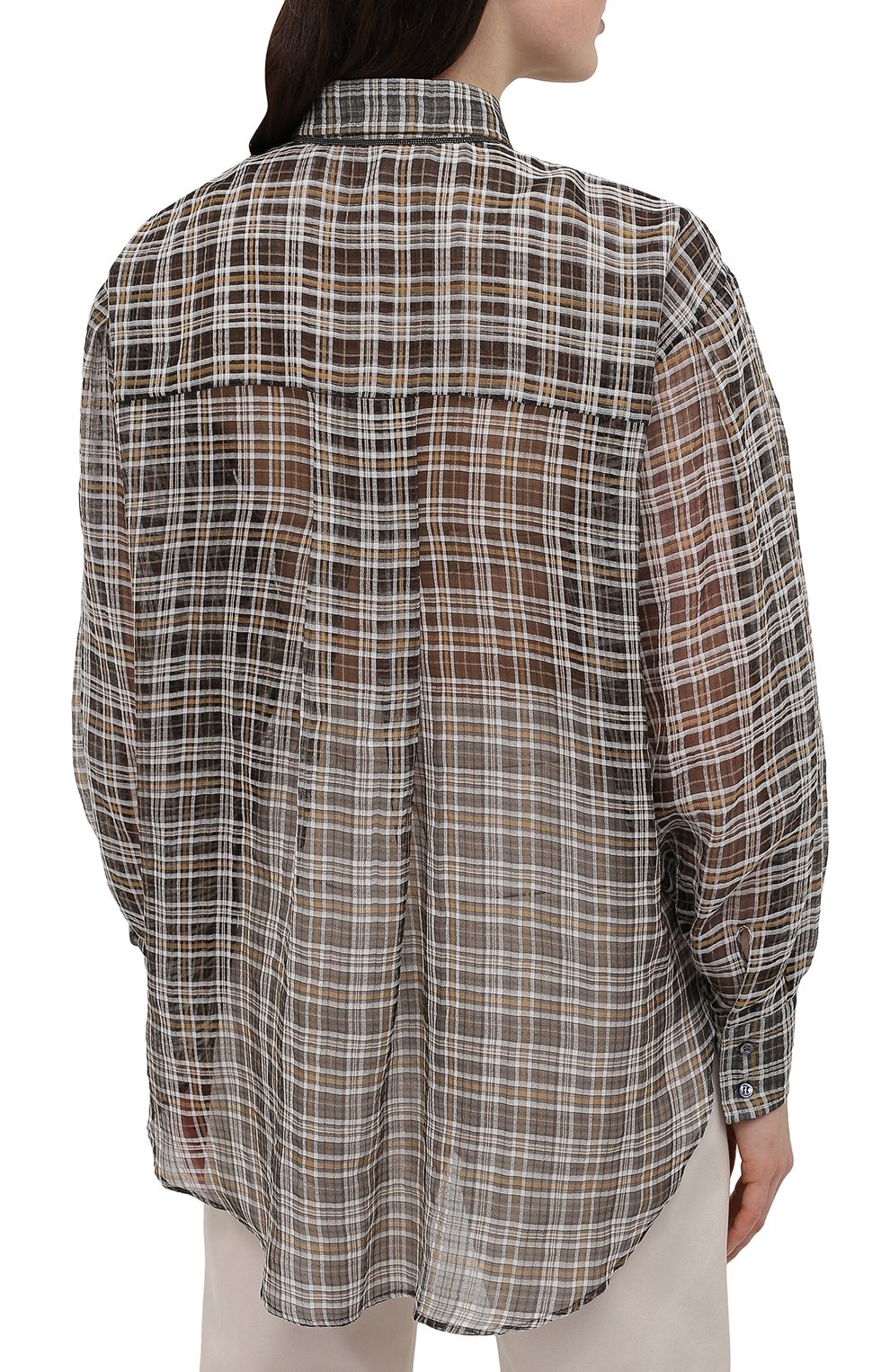 Рубашка BRUNELLO CUCINELLI светло-коричневого цвета по цене 174500 руб., арт. MP754NX406, фото 4 Рубашка BRUNELLO CUCINELLI, арт. MP754NX406, фото 4