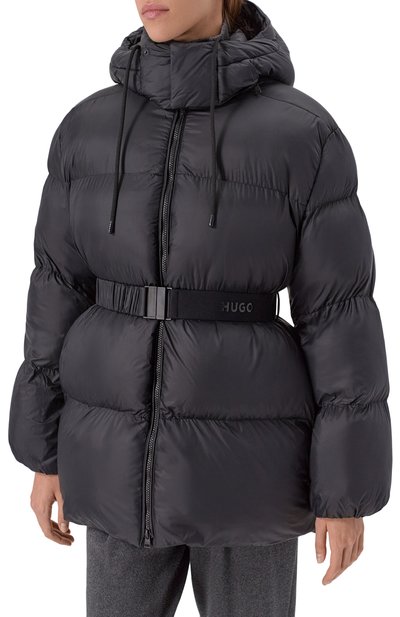 Пуховик HUGO черного цвета по цене 49950 руб., арт. 50547228, фото 3 Пуховик HUGO, арт. 50547228, фото 3