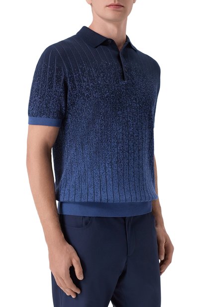 Поло из хлопка и шелка CORNELIANI, арт. 27M551/2725100, фото 3