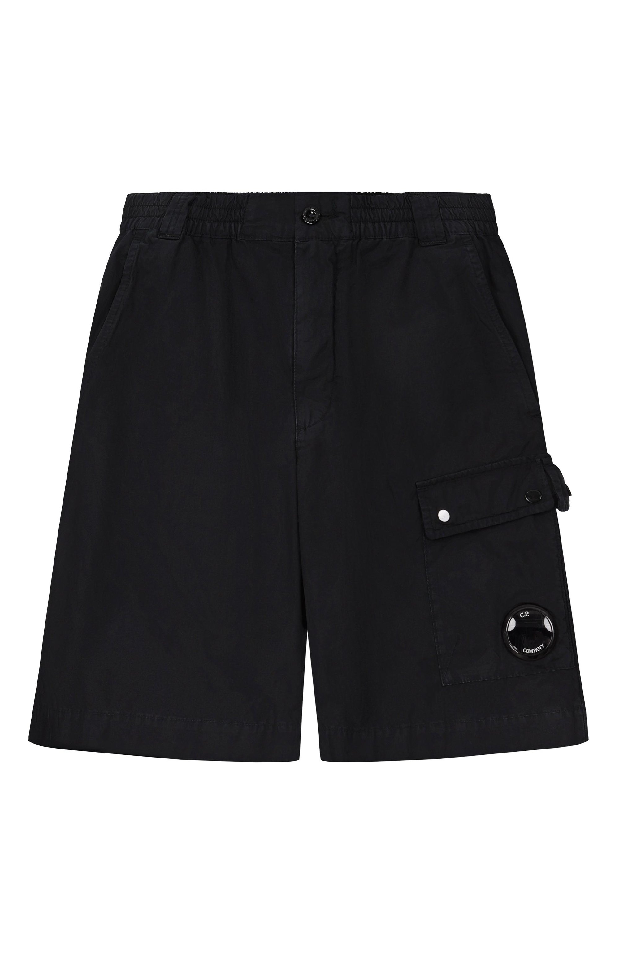 Хлопковые шорты-карго C.P. COMPANY темно-синего цвета по цене 21250 руб., арт. CUQ00G/LLC05, фото 1 Хлопковые шорты-карго C.P. COMPANY, арт. CUQ00G/LLC05, фото 1