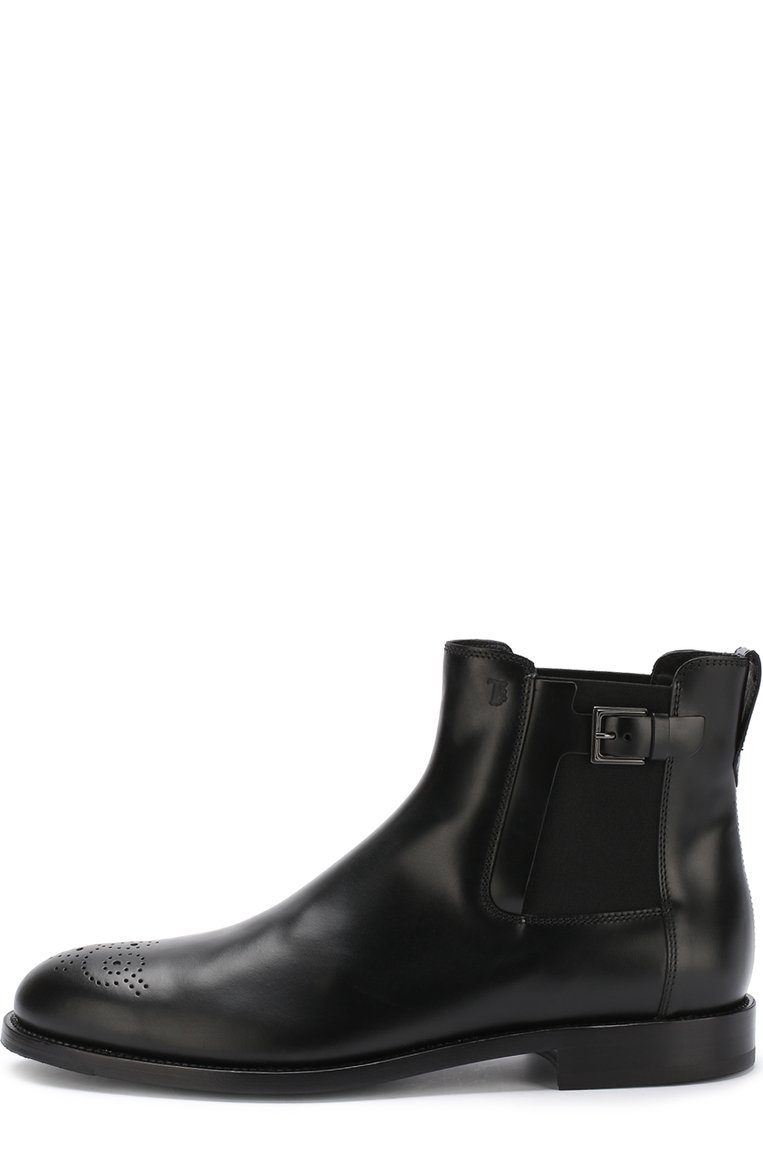 Мужские кожаные челси TOD’S черного цвета, арт. XXM0XR0Q660PLS | Фото 3 (Подошва: Плоская; Статус проверки: Проверена категория, Проверено; Мужское Кросс-КТ: Челси-обувь; Материал внутренний: Натуральная кожа; Материал утеплителя: Без утеплителя; Материал внешний: Натуральная кожа)