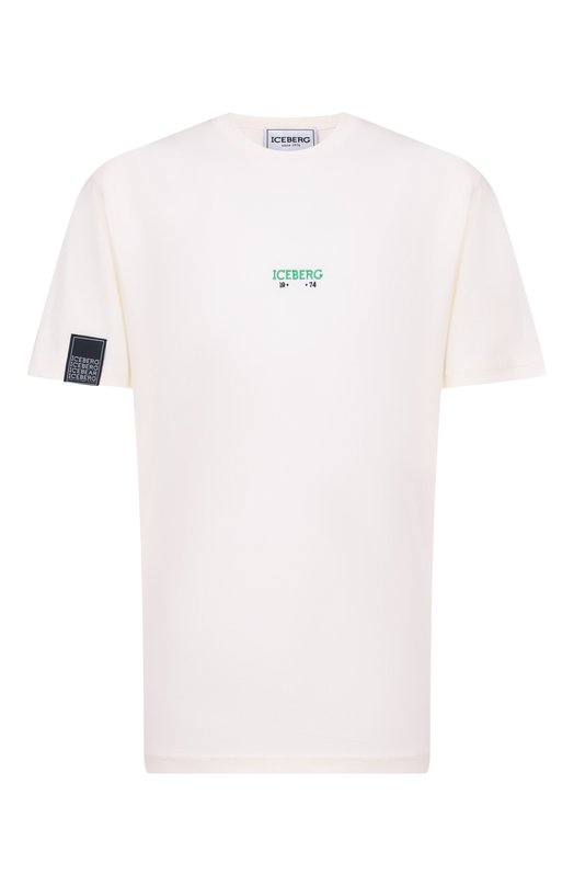 Хлопковая футболка Iceberg F049/6325 Кремовый F049/6325