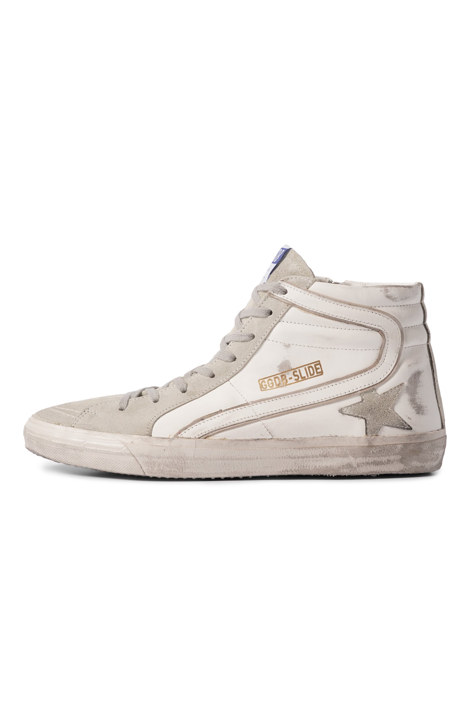 Кожаные кеды slide GOLDEN GOOSE DELUXE BRAND белого цвета по цене 72650 руб., арт. GMF00115.F000324, фото 3 Кожаные кеды slide GOLDEN GOOSE DELUXE BRAND, арт. GMF00115.F000324, фото 3