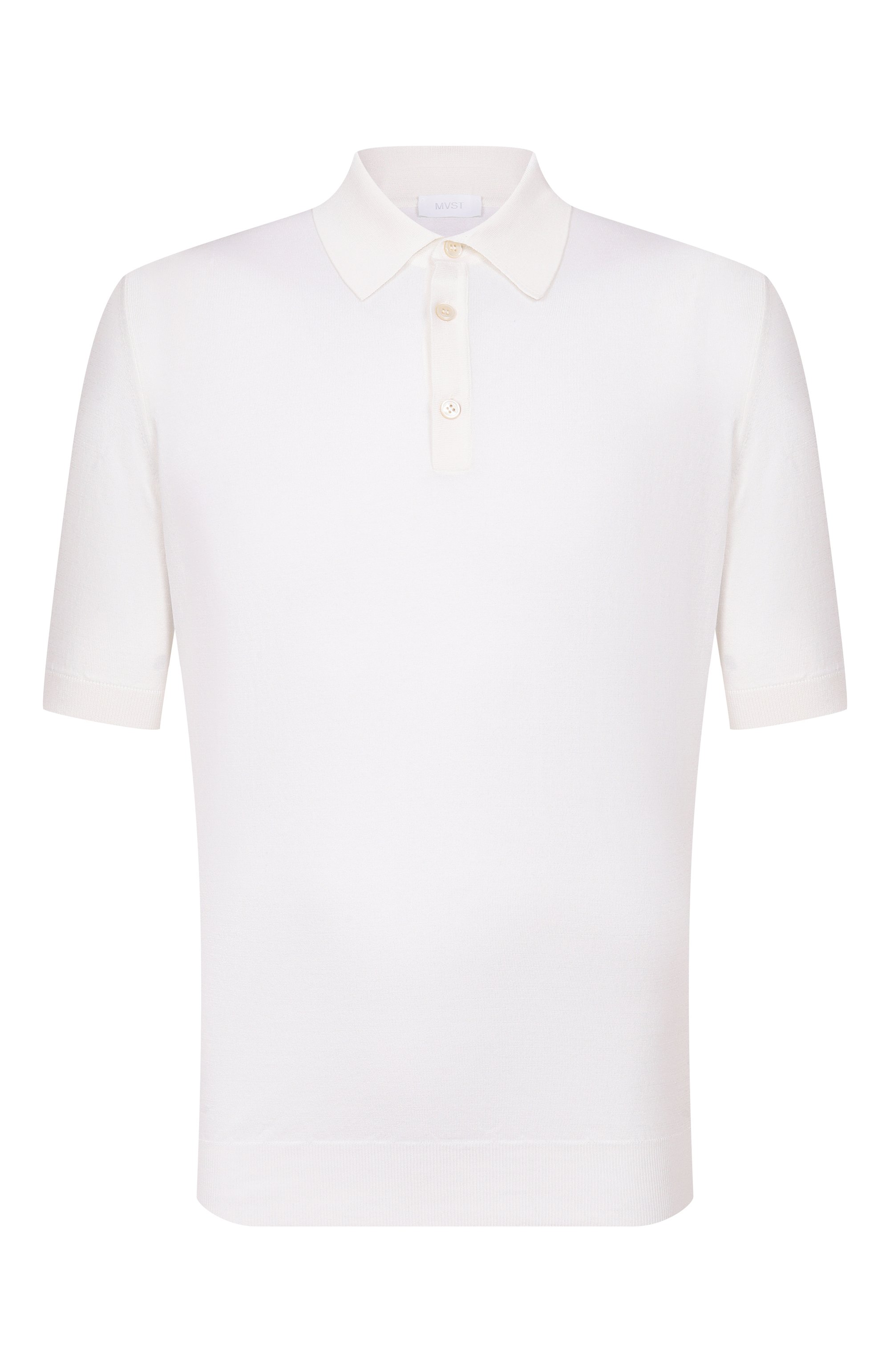 Поло из хлопка и шелка MVST белого цвета по цене 97200 руб., арт. M26.CSM.K424/C0TT0N/SILK, фото 1 Поло из хлопка и шелка MVST, арт. M26.CSM.K424/C0TT0N/SILK, фото 1