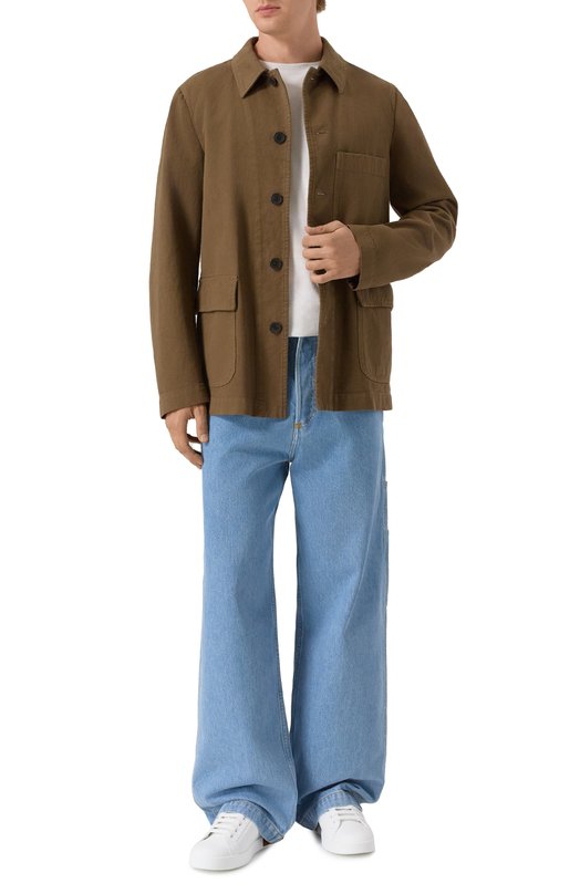Хлопковая куртка Dries Van Noten 020448-2043-705 Коричневый  020448-2043-705 Фото 2