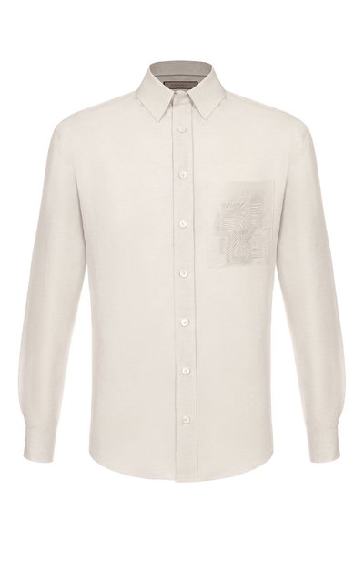 Мужская рубашка изо льна и хлопка CANALI, арт. CSL204R/GL03647