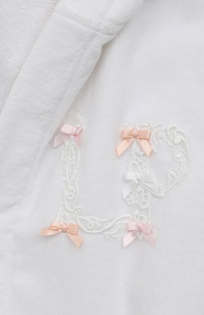 Хлопковый халат LA PERLA белого цвета по цене 19650 руб., арт. 71020/8A-14A, фото 3 Хлопковый халат LA PERLA, арт. 71020/8A-14A, фото 3