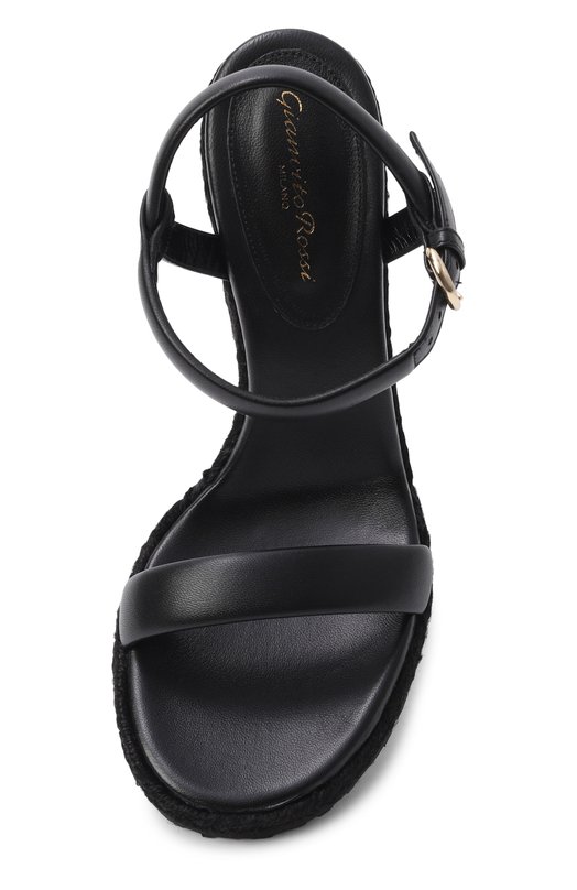 Кожаные босоножки Gianvito Rossi G32758.85RIC.NC0NENE Чёрный  G32758.85RIC.NC0NENE Фото 6