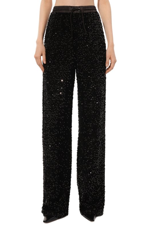 Брюки с отделкой пайетками Emporio Armani 6D2P6C/2JRUZ Чёрный  6D2P6C/2JRUZ Фото 3