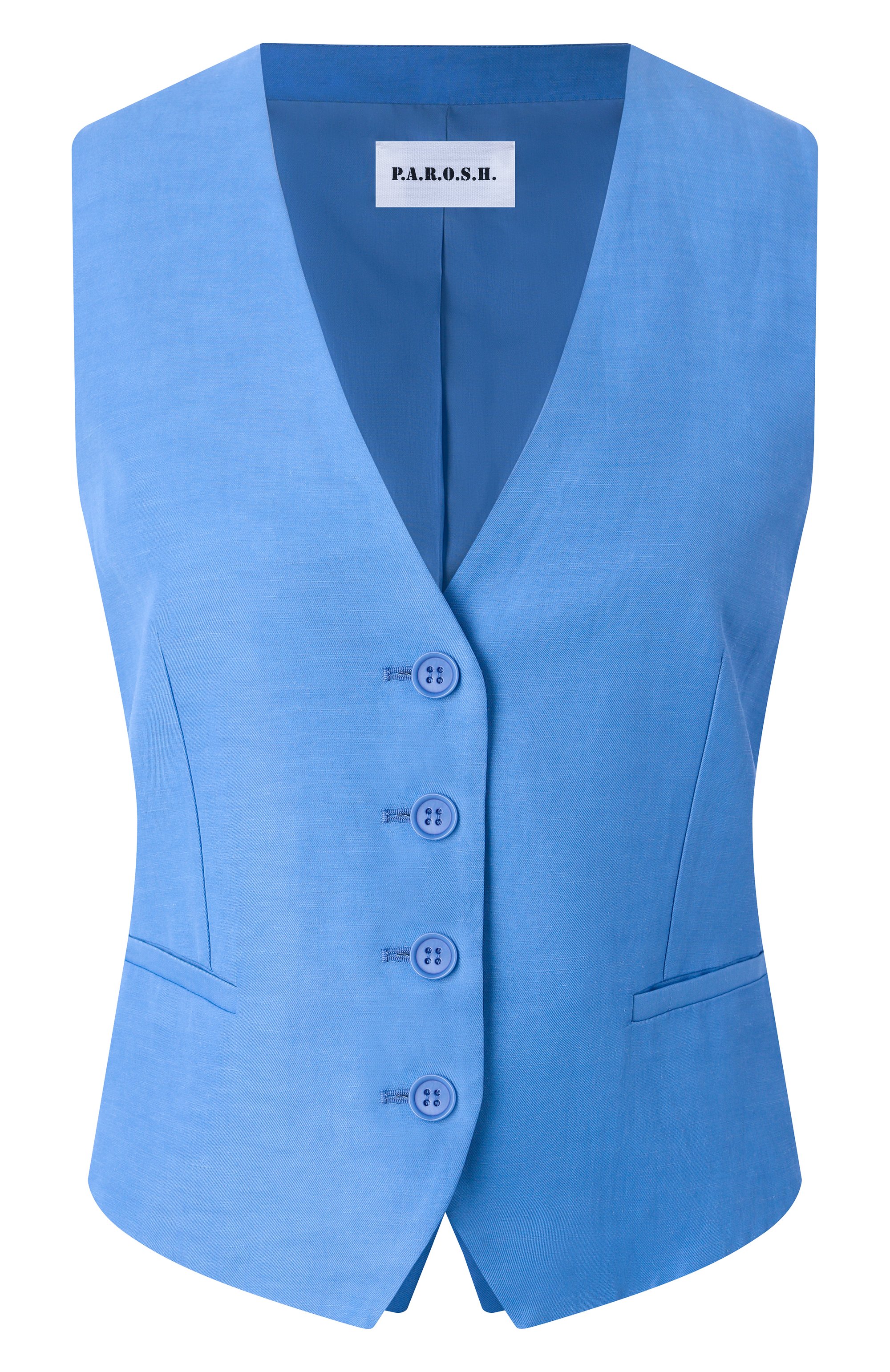 Жилет из вискозы и льна P.A.R.O.S.H., арт. D410028, фото 1