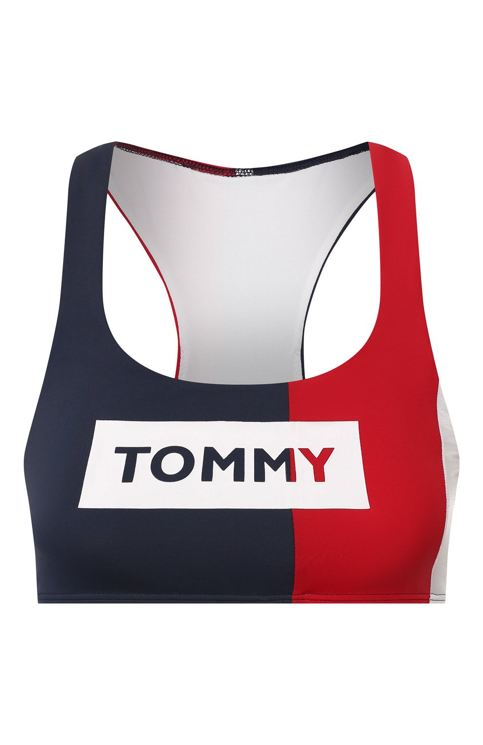 Бра-топ TOMMY HILFIGER темно-синего цвета по цене 4990 руб., арт. UW0UW01815, фото 1 Бра-топ TOMMY HILFIGER, арт. UW0UW01815, фото 1