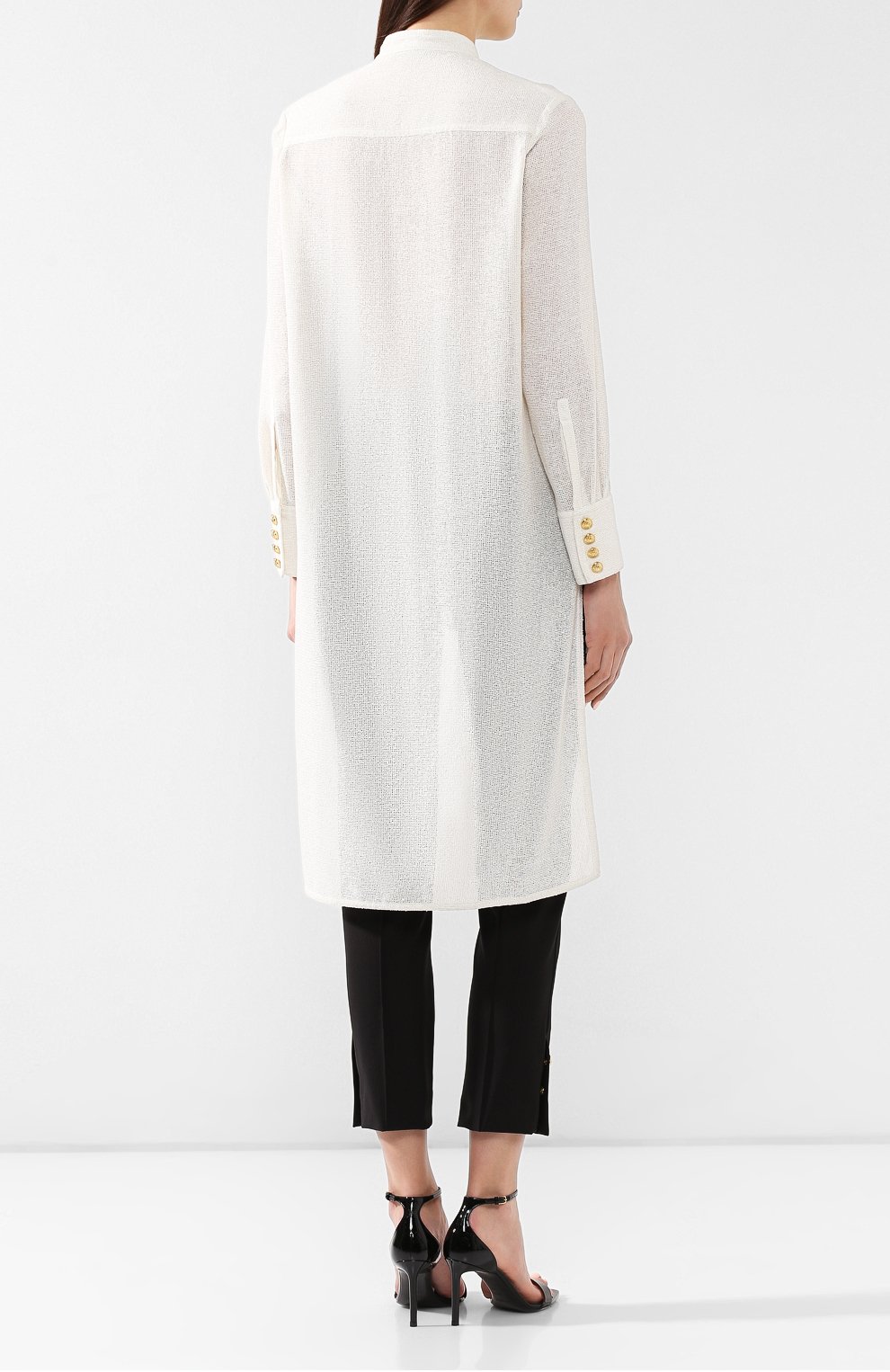 Рубашка из смеси вискозы и льна BALMAIN, арт. RF12234/C105, фото 4