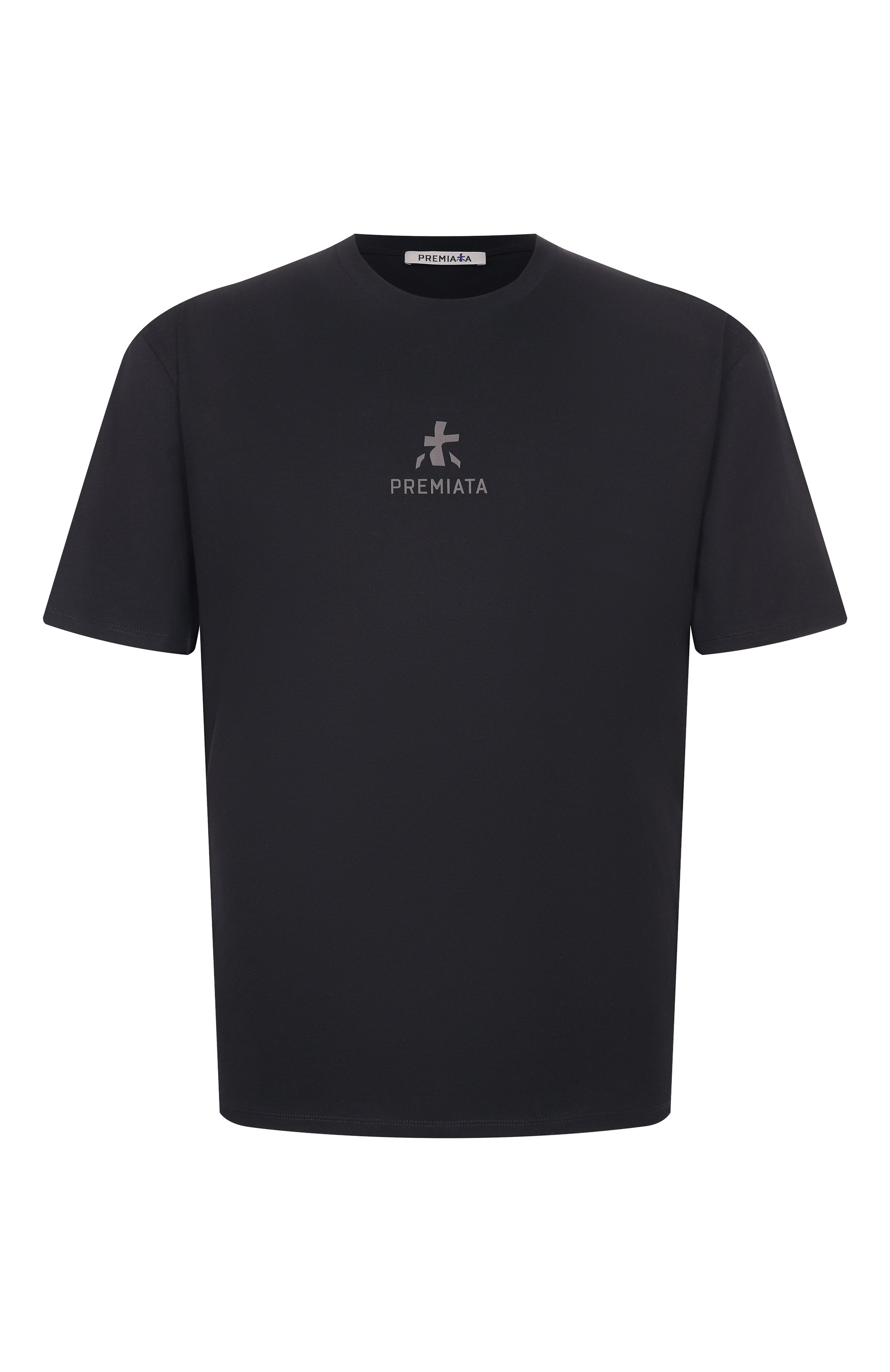Хлопковая футболка PREMIATA черного цвета по цене 11200 руб., арт. PA1017, фото 1 Хлопковая футболка PREMIATA, арт. PA1017, фото 1