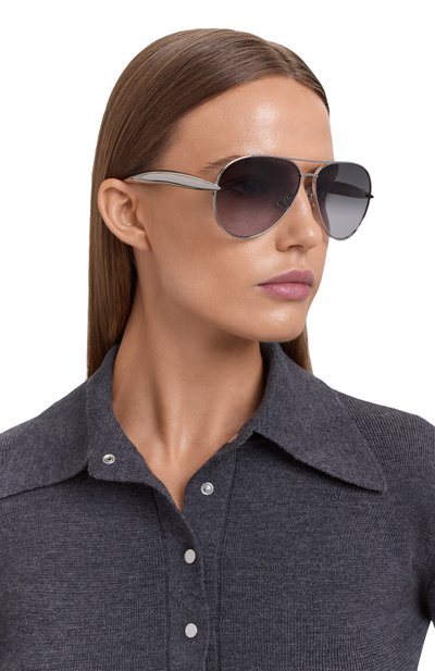 Солнцезащитные очки BOTTEGA VENETA серого цвета по цене 59950 руб., арт. BV1305S 008, фото 2 Солнцезащитные очки BOTTEGA VENETA, арт. BV1305S 008, фото 2